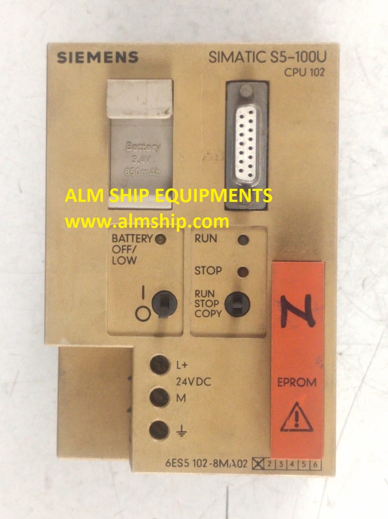 SIEMENS SIMATIC S5 6ES5 375-0LA15 / SIMATIC S5-100U CPU 102 | ALM SHIP